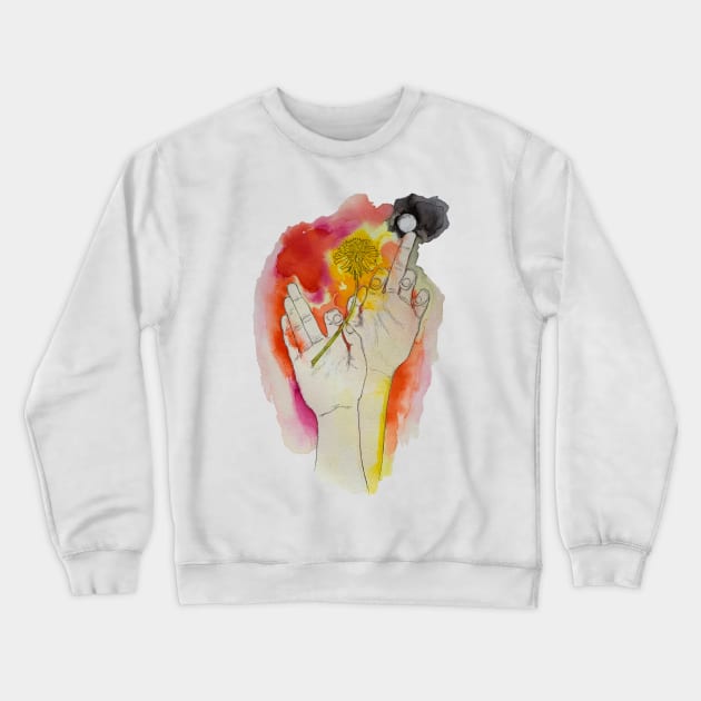 rude mudras Crewneck Sweatshirt by Angie Reed Garner